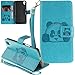 Produktbild Neu ISENPENK Sony Xperia X Performance Hülle Leder [Blau] Wallet Magnet,Tiere Muster 3D Panda Sony Xperia X Performance Tasche Flip Case Handyhülle Lederhülle 3-in-1 Bookstyle Geldbörse Tasche,Ständer Standfunktion Schutzhülle Tasche Credit Card Slots