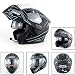 Produktbild MMGIRLS Doppellinse - Modularer Bluetooth-Klapphelm für Herren und Damen mit HD-Stereo-Bluetooth-Headset (schwarz und blau),S