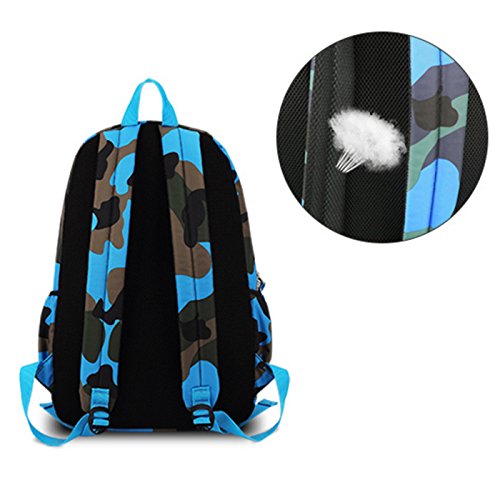 Happy Cherry Schulrucksack Tarnung-farbe Schulranzen Schultasche Sports Rucksack Freizeitrucksack Daypacks Backpack für Mädchen Jungen Kinder Damen Herren Jugendliche - 3