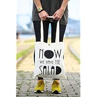 Jutebeutel mit Knopf - Now we have the salad