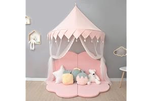 Nordic Ideas Ciel de Lit Fille Moustiquaire de Lit Bébé Rose Baldaquin Rideaux de Lit Enfant Tente de Lit Decoration Chambre NTE003