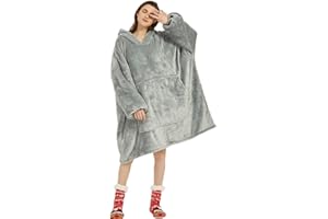 FELOVE Sweat à Capuche Surdimensionné,Hoodie Couverture Couverture a Capuche Hive，Plaid à Manche Polaire Pull Femme Homme Adulte Chaud,avec Poches Portables aux Adultes,Hommes,Femmes,Adolescents