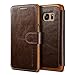 Produktbild Samsung Galaxy S7 Hülle, VRS Design® Leder Schutzhülle [Braun] Handgefertigt Leder Cover Prämie PU Ledertasche Etui Stoßsichere Lederhülle Brieftasche Case mit 3 Kartenfach [Layered Dandy] für Samsung S7 (2016)