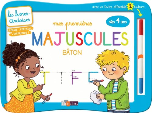 Télécharger Livres-ardoises - Mes premières majuscules bâton + 1 feutre 2 couleurs livre En ligne