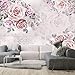 Produktbild 3D Vlies Fototapete Wallpaper Mural European-Style Hand Gezeichnete Dreamy Rose Tv Hintergrund Wandpapier Retro Nostalgische Nahtlose Wandbild Wanddekoration, 350 * 245 Cm