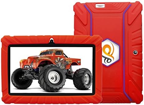 Special Offer IPS Kids Tablet - Tecwizz 7 Inch Kids Jumbo IPS Tablet PC Bundle (Quad Core, 8GB, HD, Google Android Kitkat 4.4, WIFI Enabled) + Extra Heavy Duty Kid Proof Silicon Case (Red)