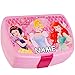 Produktbild alles-meine.de GmbH 2 Stück _ Lunchboxen / Brotdosen -  Disney Princess - Prinzessin  - inkl. Name - Brotbüchse - superleicht - Küche Essen für Mädchen - Kunststoff / Kinder Ve..