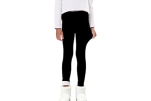 ANGLEVATE Leggings Térmicas Niña Invierno Forro Polar Mallas Térmico Pantalones Gruesos Elásticos Niñas Leggings Dick Gefüttert Medias Algodón Cálido Deporte