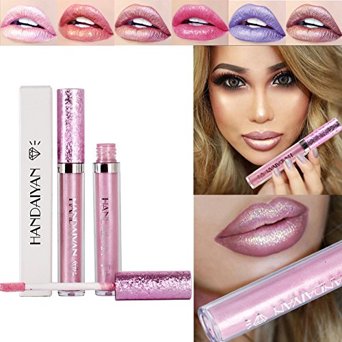 ROMANTIC BEAR 6 Farben Metallic Schimmer Liquid Lippenstift Langlebig Matt Wasserdicht Feuchtigkeitsspendende Lipgloss - 3
