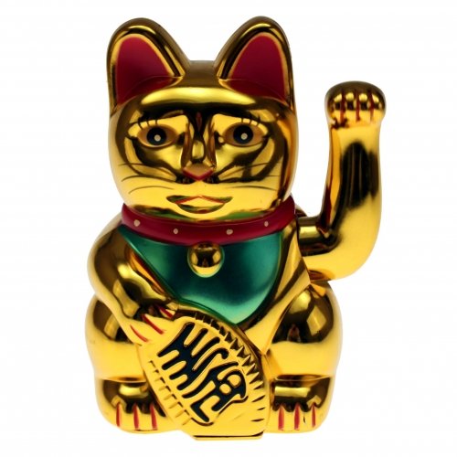Winkekatze MANEKI NEKO 6″ / 16cm gold - 3