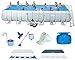 Produktbild INTEX 732x366x132 cm Ultra Frame Swimming Pool 28362 Komplett-Set mit Extra-Zubehör wie: Filterglas, Reinigungsset, Skimmer und Fußbad