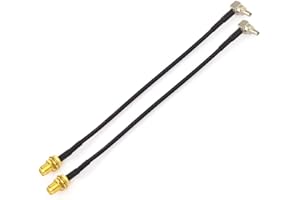 Eightwood 4G LTE Antena SMA Cable CRC9 macho a SMA hembra Bulkhead RG174 6 pulgadas 15 cm 2 piezas para Huawei 2G 3G 4G LTE Antena UMTS Mobile Broadband Multidireccional