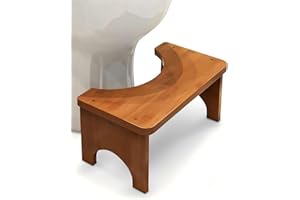 SeiriHelper Toilettenhocker aus Bambusholz für Erwachsene, Klohocker für verbesserten Stuhlgang, WC Hocker für bequemes Sitzen im Badezimmer (Braun)