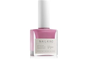 NAILKIND Pink Nail Polish - Rosé Rosé - Pearlescent Pink High-Gloss Nail Varnish - Vegan Nail Lacquer - Peta Certified Cruelty Free - Quick Drying Long Lasting - Chip Resistant Manicure - 8ml