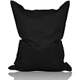 Pouf Géant XXL Lumaland - 2 Housses (velours Côtelé + Extérieur), Volume 380 L | Pour Intérieur Et Extérieur, Rembourrage Perles EPS, Design Modulable