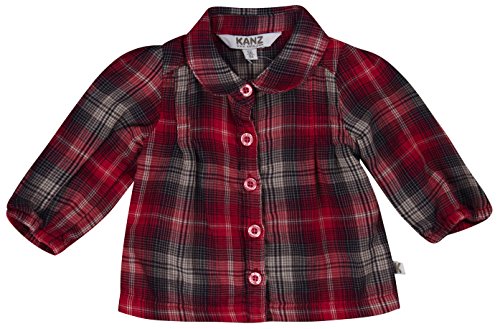 Kanz Baby Girls Bluse 1/1 Arm Checkered Round Collar Long Sleeve Blouse, Multicoloured (y/d Check Multicolored 0002), 0-3 Months (Manufacturer size: 62)