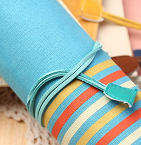 Cosanter Estuche Escolar de Chicas Bolso Caso de Smiley de la Historieta Caja de L piz de Enrollable de Lona Color Azul 23 5X19 5CM Cosanter Estuche Escolar de Chicas Bolso Caso de Smiley de la Historieta Caja de L piz de Enrollable de Lona Color Azul 23 5X19 5CM
