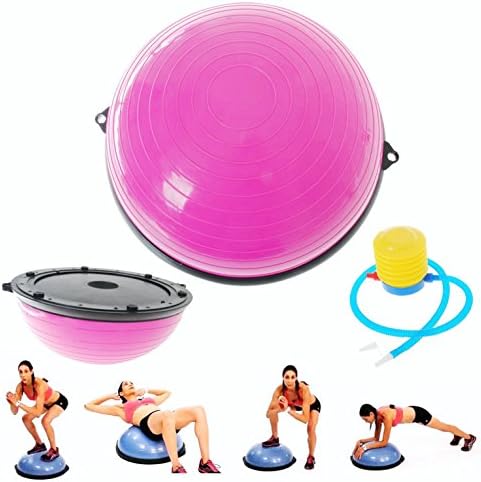 BALL BALANCE BOARD WOBBLE YOGA TRAINING FITNESS HALF GYM BALL PILATES STEPS