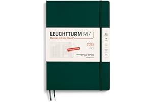‎LEUCHTTURM1917 LEUCHTTURM1917 370605 Monatsplaner & Notizbuch Composition (B5) 2025, 16 Monate, Softcover, Forest Green, Deutsc