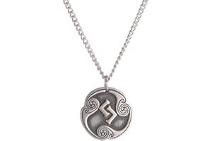 Amaxer 24 rune talismano vichingo gioielli Asatru collana pagano Wiccan ciondolo rune norrene vintage nordic amuleto collana per donne uomini