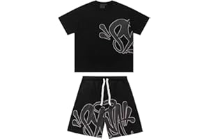 CEWIFO Syna World Tuta Corta - Completi Sportivi Uomo Estivi Tute da Fitness Maniche Corte Pantaloncini T-Shirt da Ginnastica Uomo per Jogging Fitness 2025