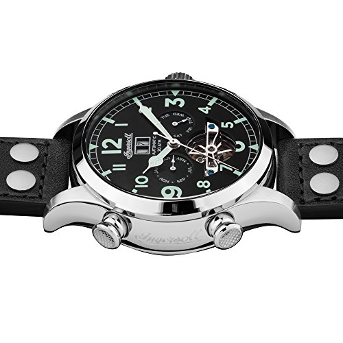 Ingersoll Herren Analog Automatik Uhr mit Leder Armband I02102