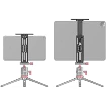 NICEYRIG Support Tablette Réglable Pour IPad Mini Air Pro Surface - Adaptateur Trépied Avec 2 Sabots, Vis 6,35 Mm Et Plaque Arca Swiss