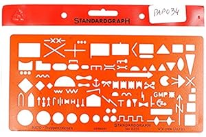 STANDARDGRAPH Normographe Règle NATO en Plastique Modèle de stencil en plastique