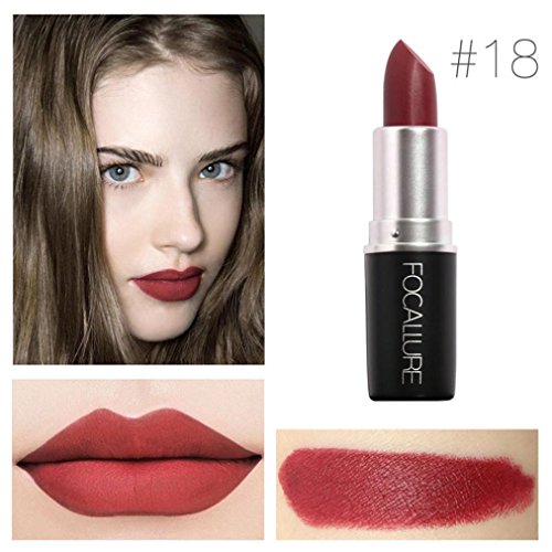 Tefamore FOCALLURE matten Lippenstift langanhaltende Lippenstifte Pigment Make-up Schönheit Lippen 18# - 2