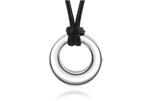 AllerPierce Cremation Urn Necklace for Ashes Stainless Steel Memorial Urns Pendant Necklaces Circle of Life Eternity Ashes Jewelry Keepsake for Men Women