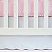 Oliver B Scallop Crib Skirt- White w/Fuchsia Trim by Oliver B