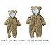 Womdee Baby Toddler Winter Fleece Romper Playsuits Onesies (Khaki,80/6-9M) With Womdee Accessory