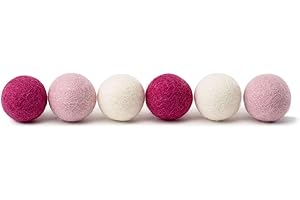 LucyBalu® X Hello Kitty - Palline di feltro per gatti, giocattolo in 100% lana, palline da gioco naturali in Nepal, 6 pezzi, colore: Rosa