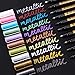 Produktbild NEWROAD Metallic Pens, Metallischen Stift Marker, Satz von 10 Farben für Kartenherstellung DIY Fotoalbum Gebrauch Steinmalerei, Arbeit auf irgendeiner Oberfläche-Papier Glas Kunststoff Keramik