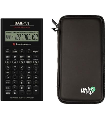 Calculatrice Financière Texas Instruments TI-BA II Plus - Écran 2 Lignes, Fonctions Amortissement, Cash-flow, Stats