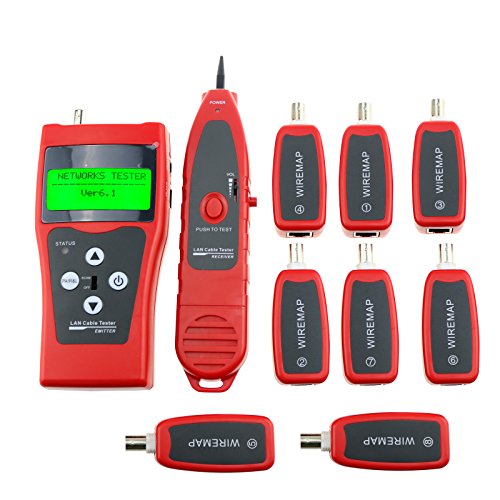 Digital Netzwerktester Ethernet Kabeltester Netzwerk Patchkabel Tester Prufer Testgerat Leitungstester fur RJ45 RJ11 5E 6E STP UTP USB Kabel twin verdrehte LAN-Netz-Telefon-Koaxialdraht-Kabel-Stromkreis-Ethernet-Prufvorrichtung Tracer-Uberprufungs-Analysator, 1 ~ 350M (3 ~ 200ft) - 4