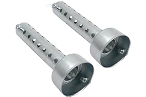BACEYONG Baveyong Tubo Silenziatore 42MM, 1PC/2PCS Silenziatore Di Scarico Moto Universale Deflettore DB Killer Silenziatore Corto, Argento