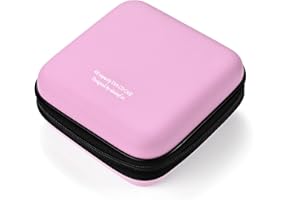 LIOVODE Etui na DVD, 48 pojemności, EVA CD, organizer do przechowywania, przenośny ochronny uchwyt na płytę DVD, portfel do samochodu (pojemność 48, czarny 48), Różowy48, 48 Capacity, Pudełko,