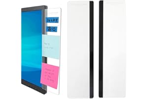 BKEMKRI 2 Pezzi Pannello Laterale per Monitor del Computer, Lavagna Memo Monitor in Acrilico Lavagna Promemoria per Monitor, Computer Monitor Memo Board Bacheca per Messaggi (sinistra e destra)