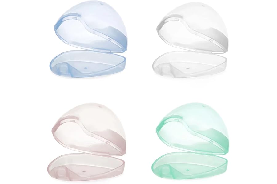 PandaEar Dummy Holder Case| 4 Pack Pacifier Case Dummy Box Cover Snoother Pods| Universal Pacifier Box Accessories Holders for Travel| BPA Free