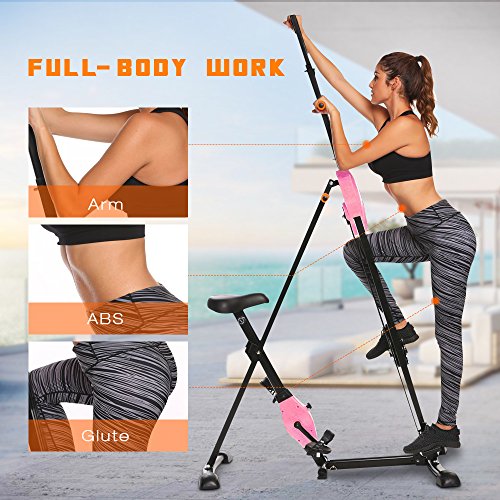 Ancheer Vertical Gym Climber Fitnessgerät Klappbar Sportgerät, Ideale Ergometer für Heimtraining, höhenverstellbar Arm- und Beintrainer für Erwachsene - 4