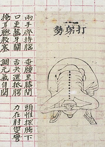 Vintage Martial Arts 'Asda Gong. Attack' from 'Yijin Jing. Classic of Transforming The Sinews', China, circa. 7th century, Reproduction 200gsm A3 Vintage Shaolin Tai Chi Poster