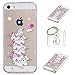 Produktbild Hülle iPhone SE/5s/5 Hülle,TPU Case Schutzhülle Silikon Case,Niedliche Cartoon Malerei Durchsichtige TPU Bumper Handy Tasche Case Cover Etui für Apple iPhone SE/5s/5 + Schlüsselanhänger (O) (3)