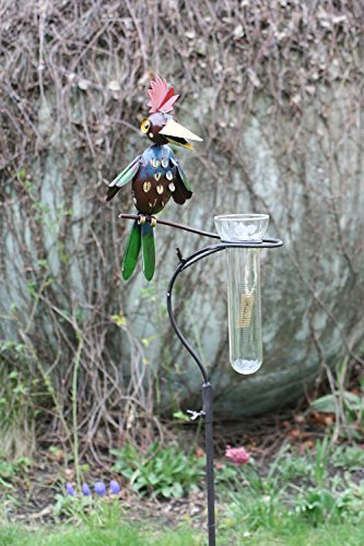 Regenmesser Vogel bunt Glaseinsatz „Crazy Joe“ - 3