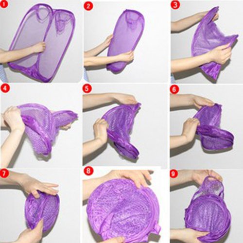 Faltbarer Pop Up Waschen Wäschekorb Waschen Behälter Tasche Lagerung - 9