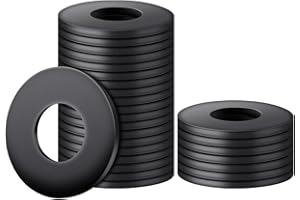 BOUMVID Arandelas Planas M3 x 7 mm, 50 Piezas Arandelas Metálicas Tóricas Arandela Plana Pequeño Negro, Arandelas Negras Metalicas Espaciadoras de Acero al Carbono para Tornillos Sujetadores