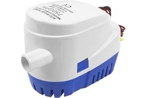 BACOENG Pompe di sentina automatica 12V, 750GPH/ 47LPM con Interruttore a Galleggiante