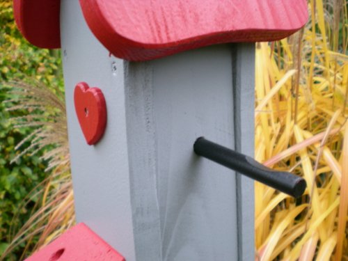 Original Die Vogelvilla, Futtertürmchen Klassik, Futterhaus, Vogelhaus, grau - 8