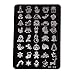 XLORDX Large Halloween Christmas Nail Art Polish Plate Metal Manicure Stamping Printing Image Template DIY Decoration XY24