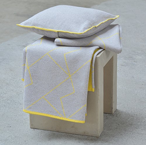 Kissen LUCA, schmal gesäumt filz/pollen 40/40 - 2